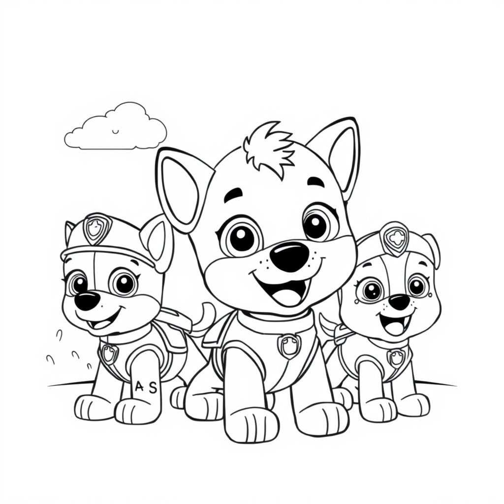 Libro para colorear de Patrulla Canina