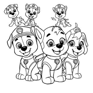 Libro para Colorear de Patrulla de Cachorros