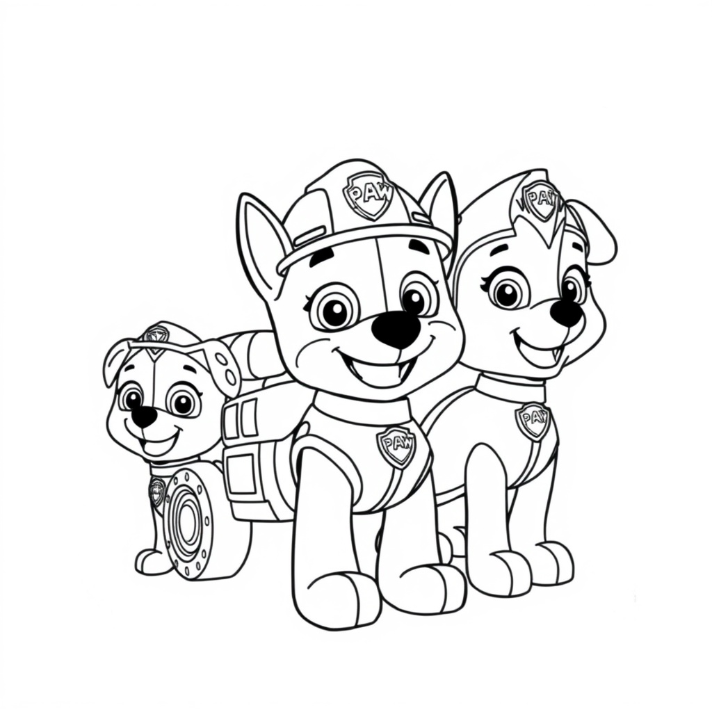 Psichakcja: Kolorowanki z Psiego Patrolu