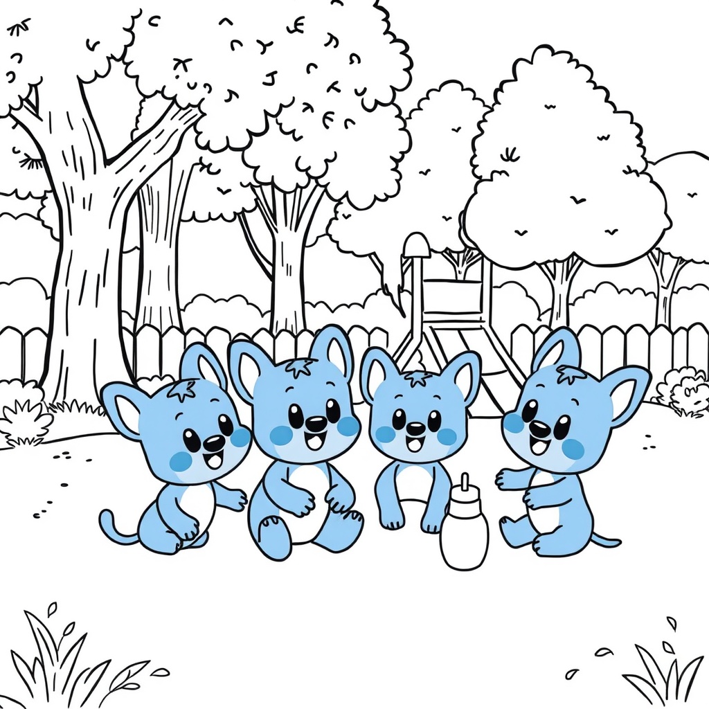 Libro para Colorear de Bluey