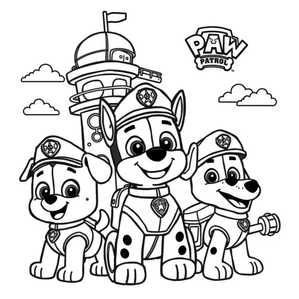 Libro para colorear de Patrulla Canina