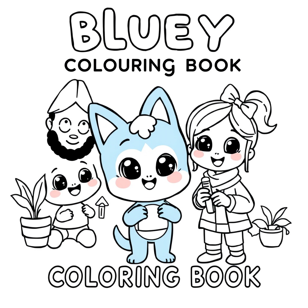 Libro de colorear Bluey