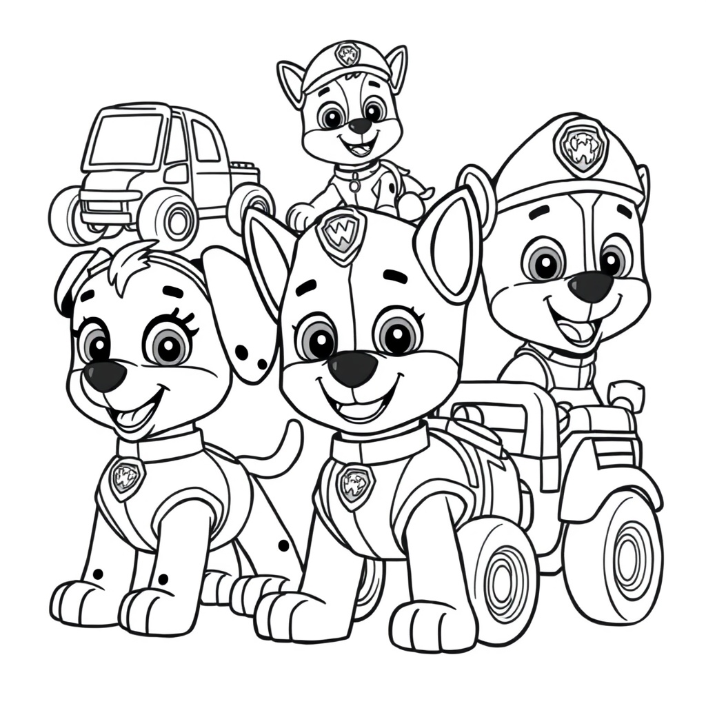 Libro de Colorear Patrulla de Cachorros