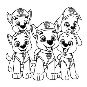 Página para Colorear de Patrulla de Cachorros