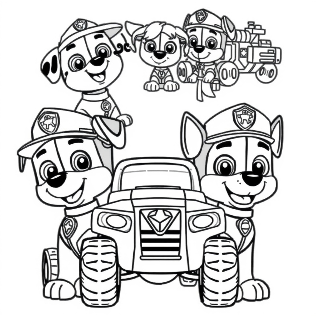 Libro para colorear Patrulla de Cachorros