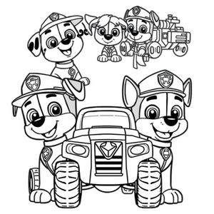 Libro para colorear Patrulla de Cachorros
