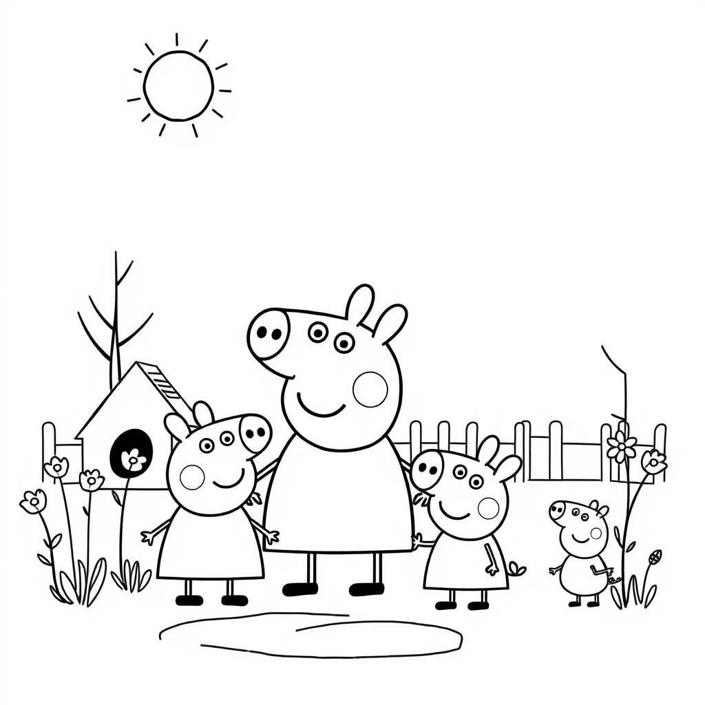 Libro para Colorear: Aventuras de Peppa Pig