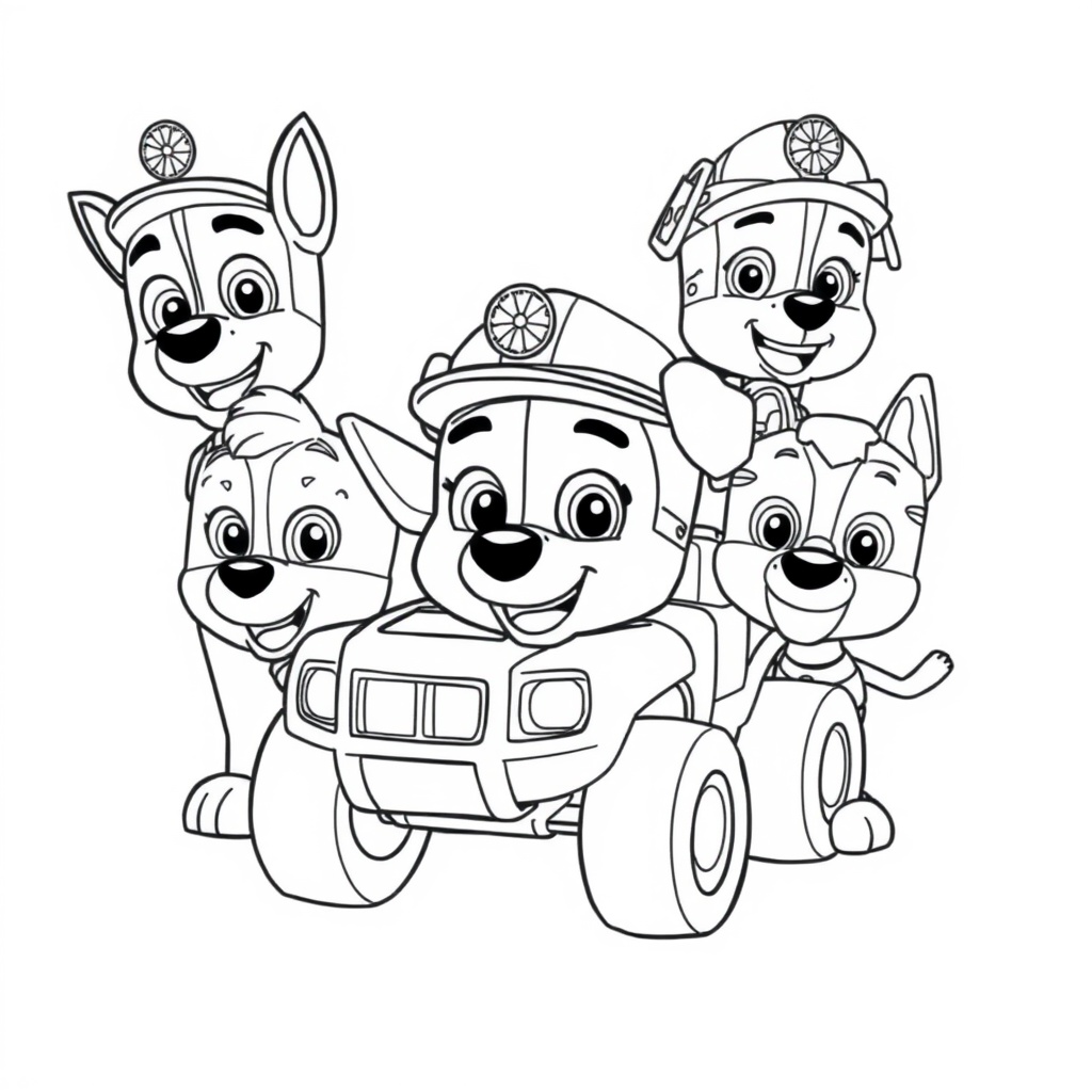 Libro para Colorear de Patrulla de Cachorros
