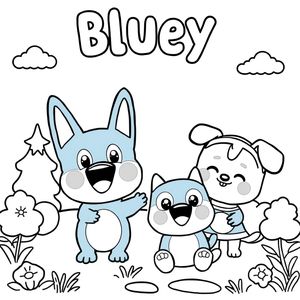 Libro de colorear Bluey