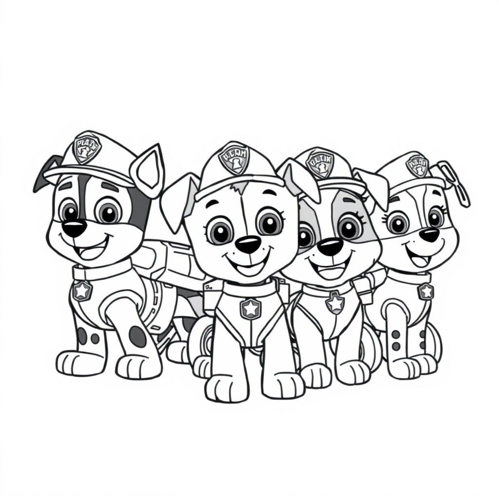 Libro de colorear Patrulla de Cachorros