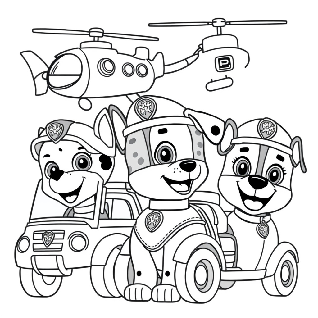 Libro para colorear Patrulla Canina