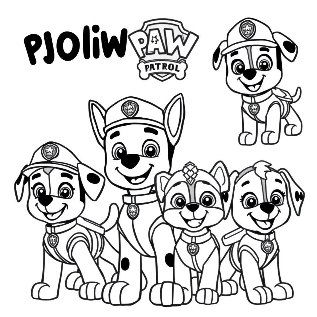Libro para Colorear de Patrulla de Cachorros