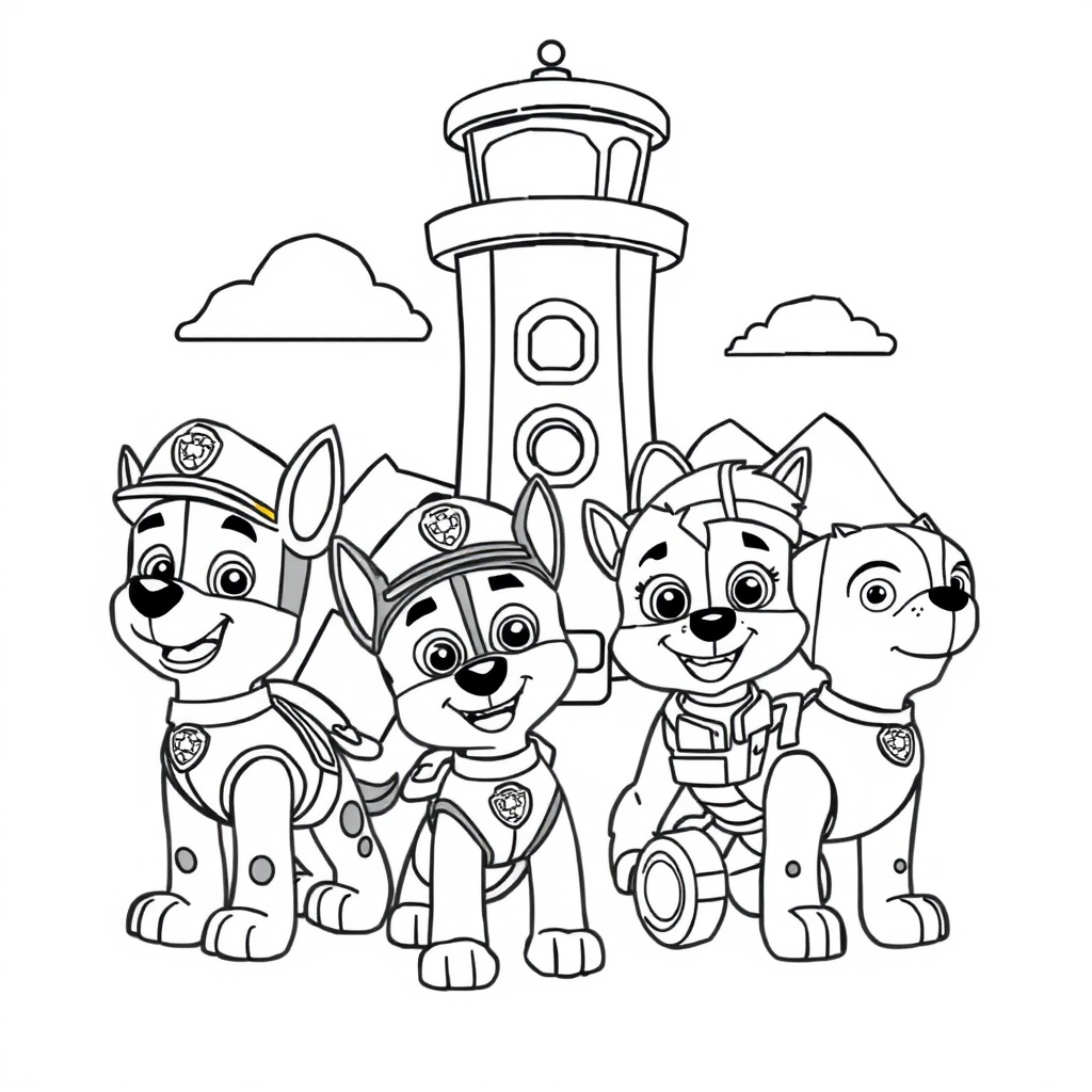 Libro para colorear de la Patrulla Canina