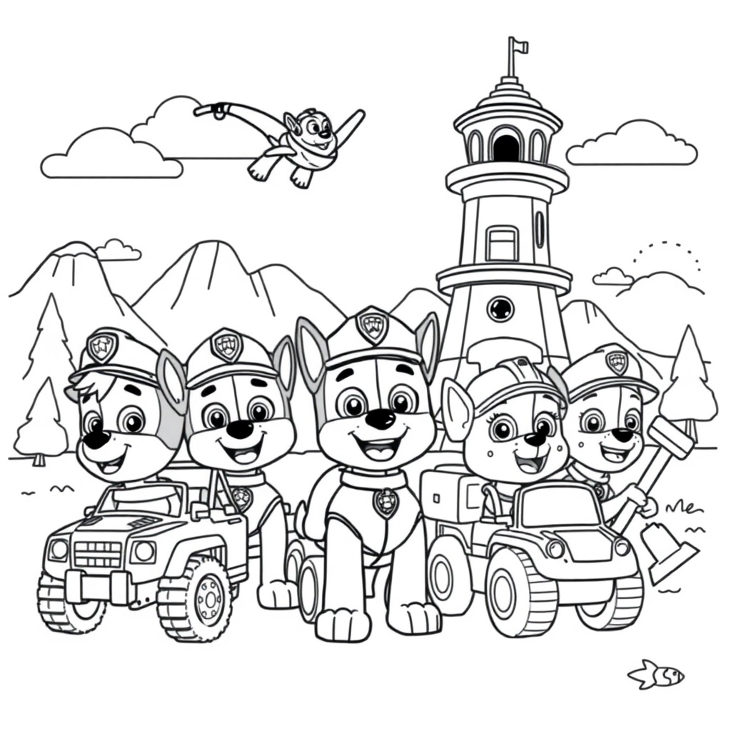 Kolorowanka PAW Patrol: Bohaterskie Szczeniaki