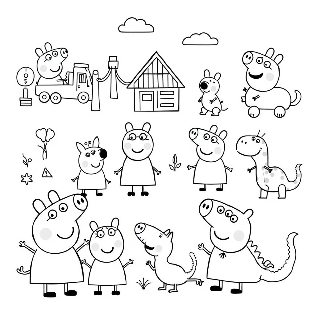 Kolorowanka Świnka Peppa