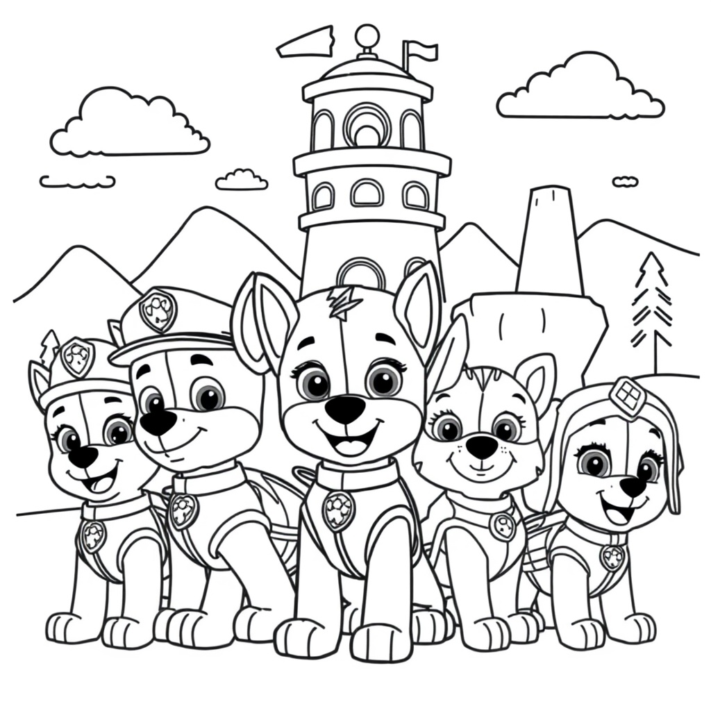 Libro de Colorear Patrulla Canina