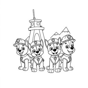 Patrulla Canina: Libro para colorear de aventuras de rescate
