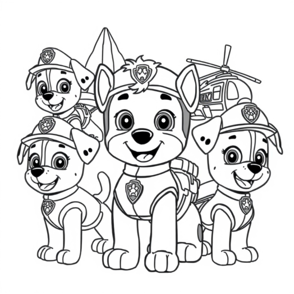 Libro para Colorear de Patrulla Canina