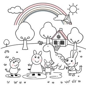 Libro para Colorear de Peppa Pig y Amigos