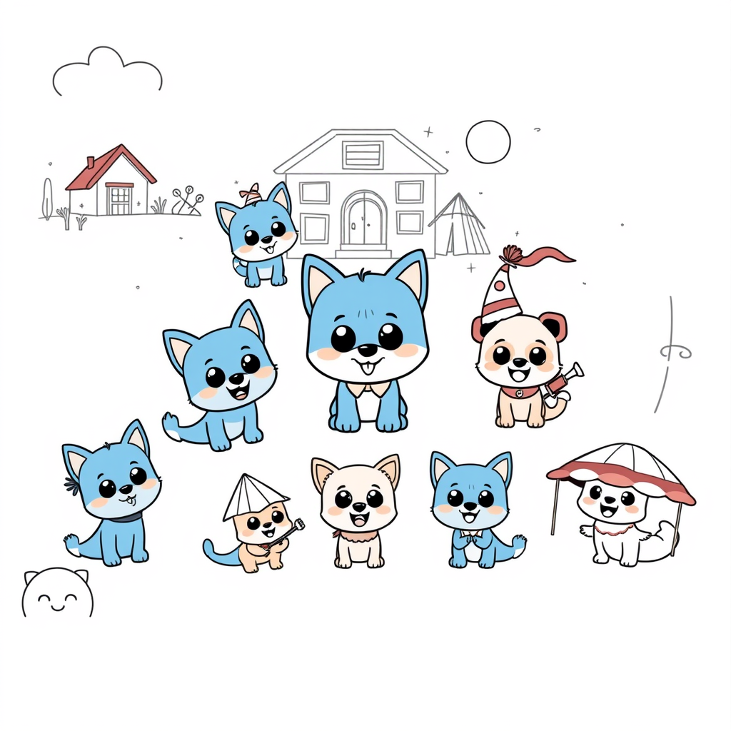 Bluey i przyjaciele - Kolorowanka