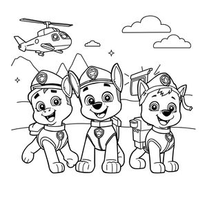 Páginas para Colorear de PAW Patrol - Día de Aventura