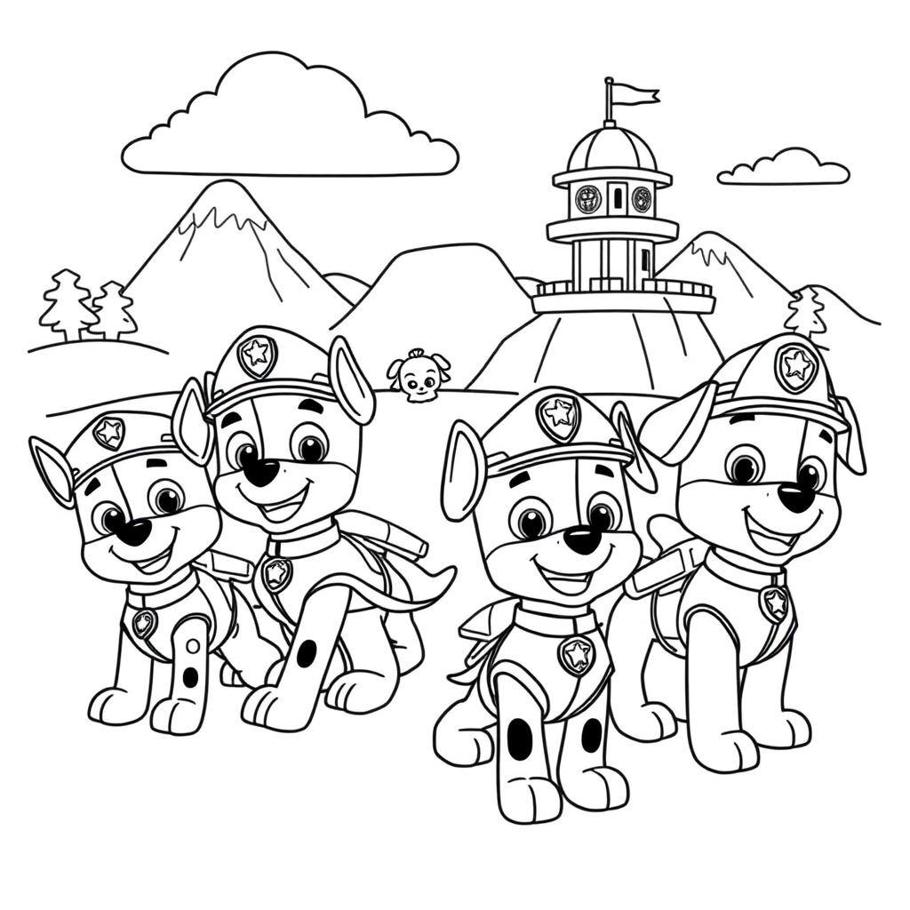 Libro para Colorear - Patrulla Canina en Acción