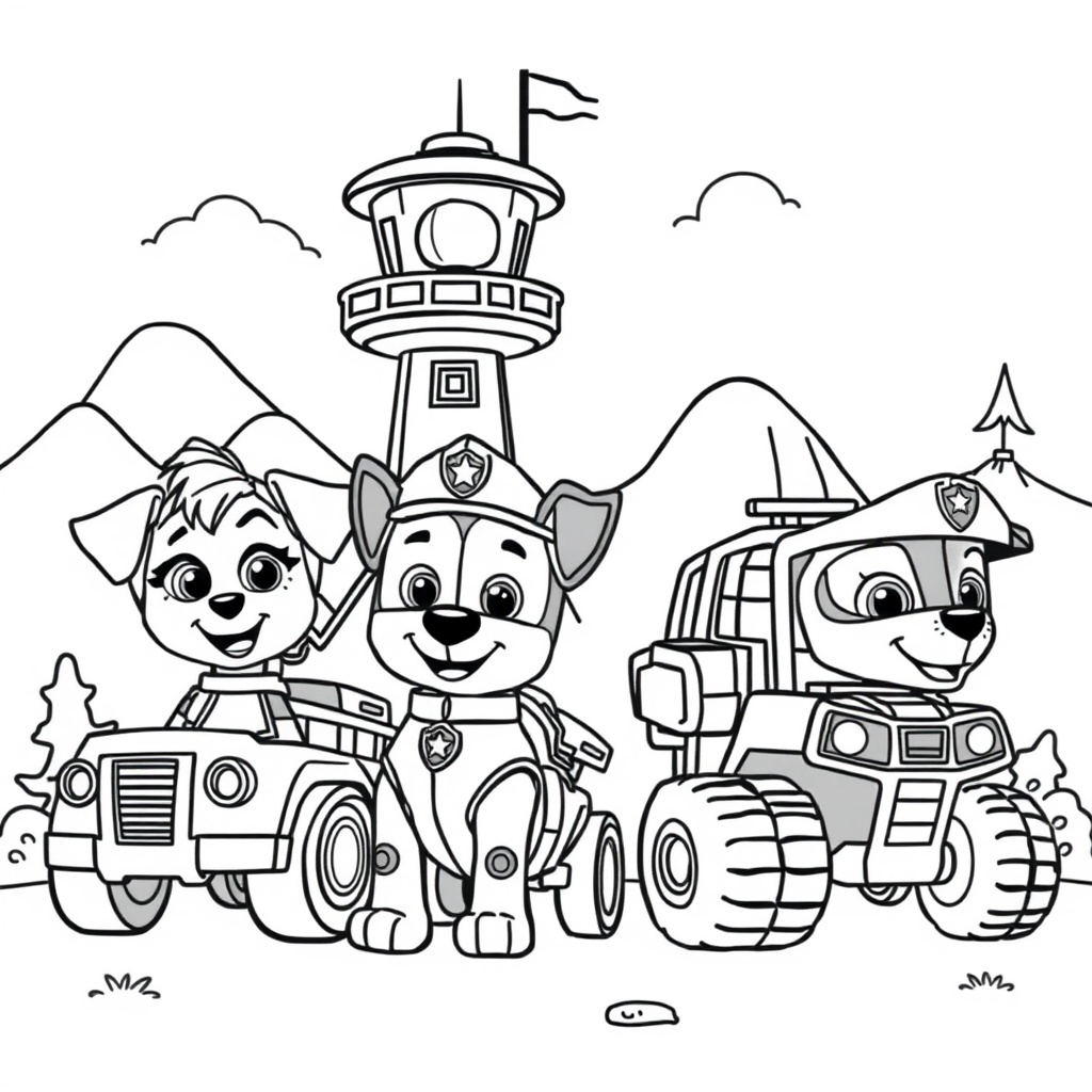 Libro para colorear de Patrulla de Cachorros