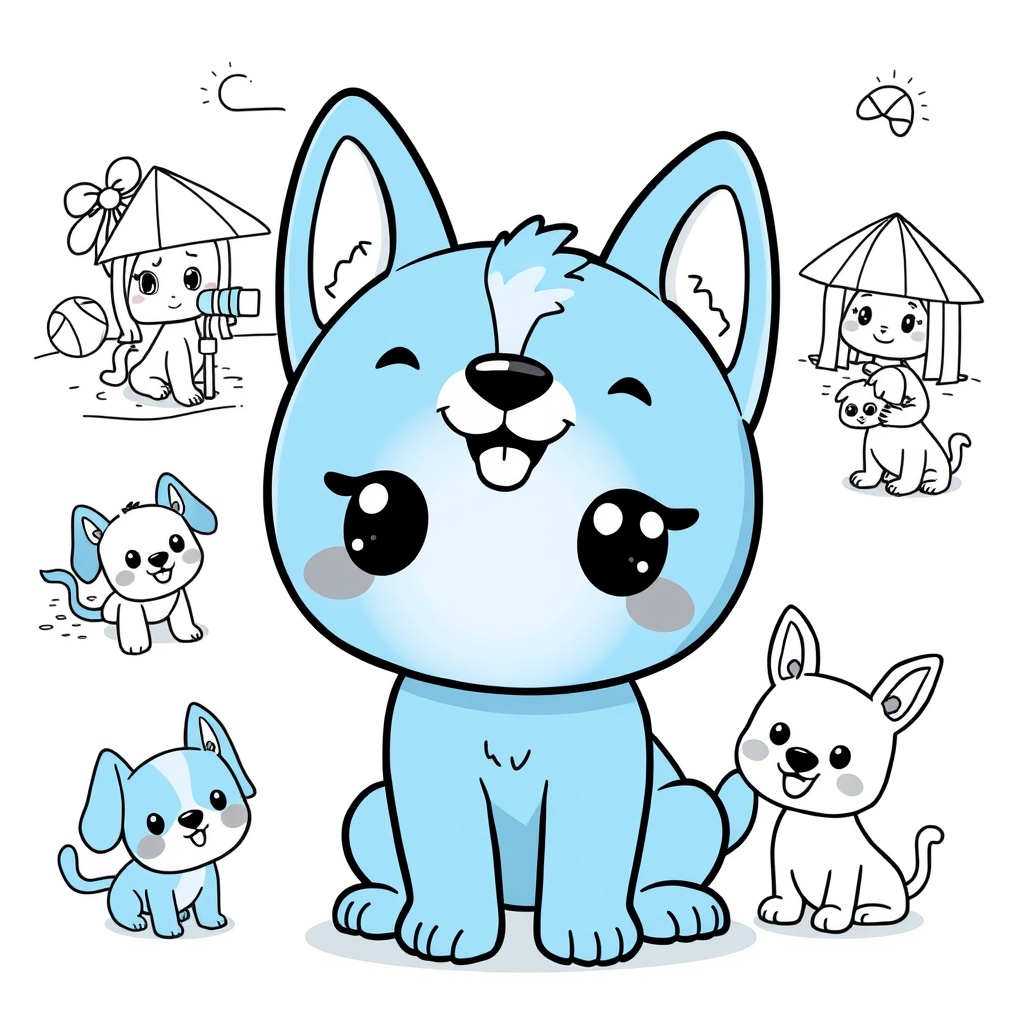 Páginas para Colorear de Bluey