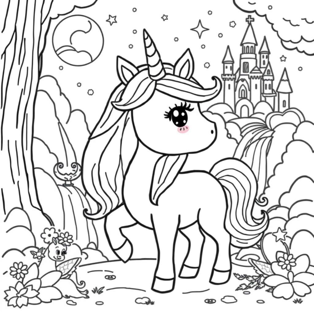 Libro para Colorear de Unicornios Mágicos