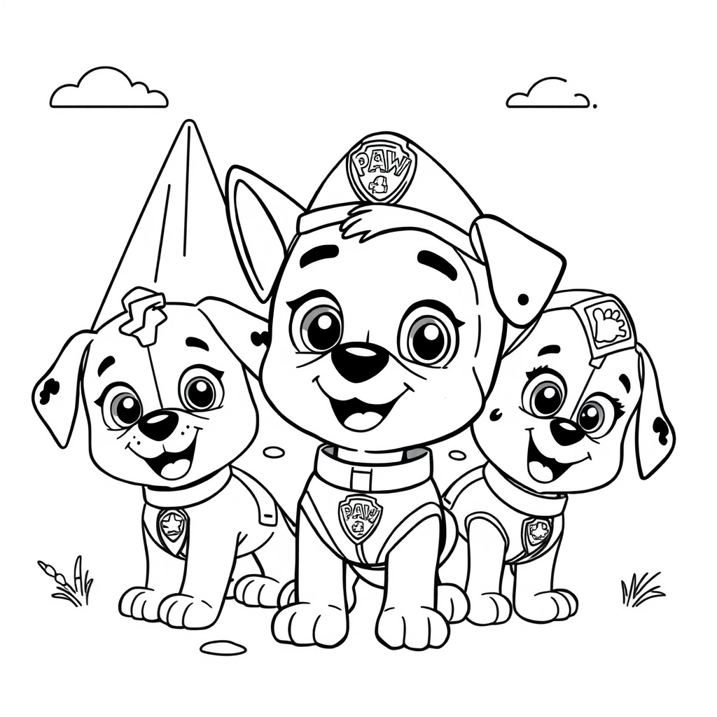 Libro para colorear de la Patrulla Canina