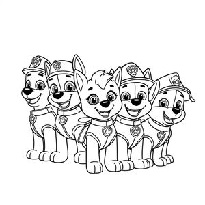 Libro de Colorear: Patrulla de Cachorros