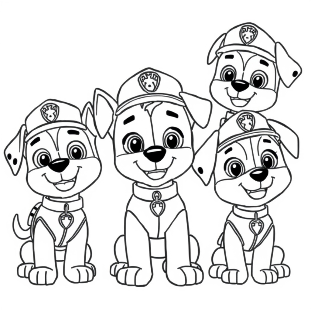 Libro para colorear de Patrulla Canina
