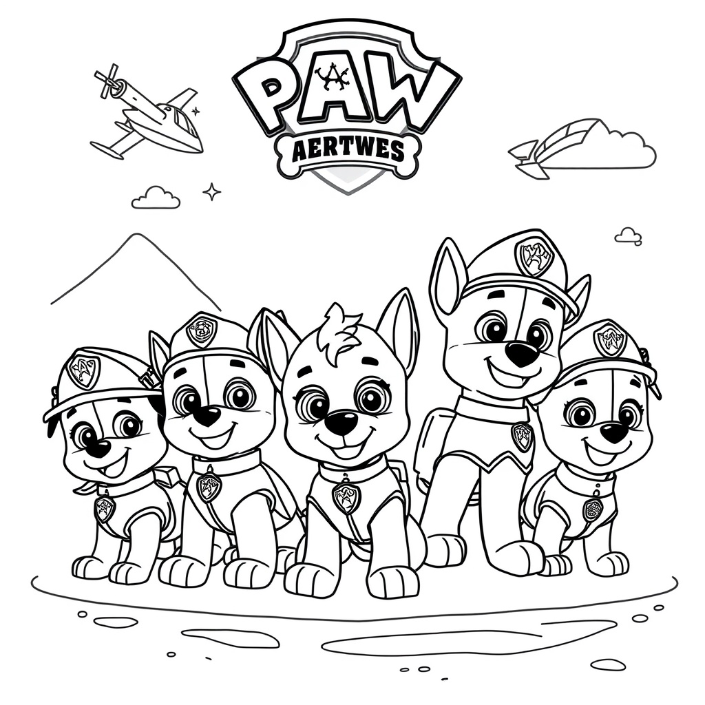 Libro para Colorear de Patrulla de Cachorros