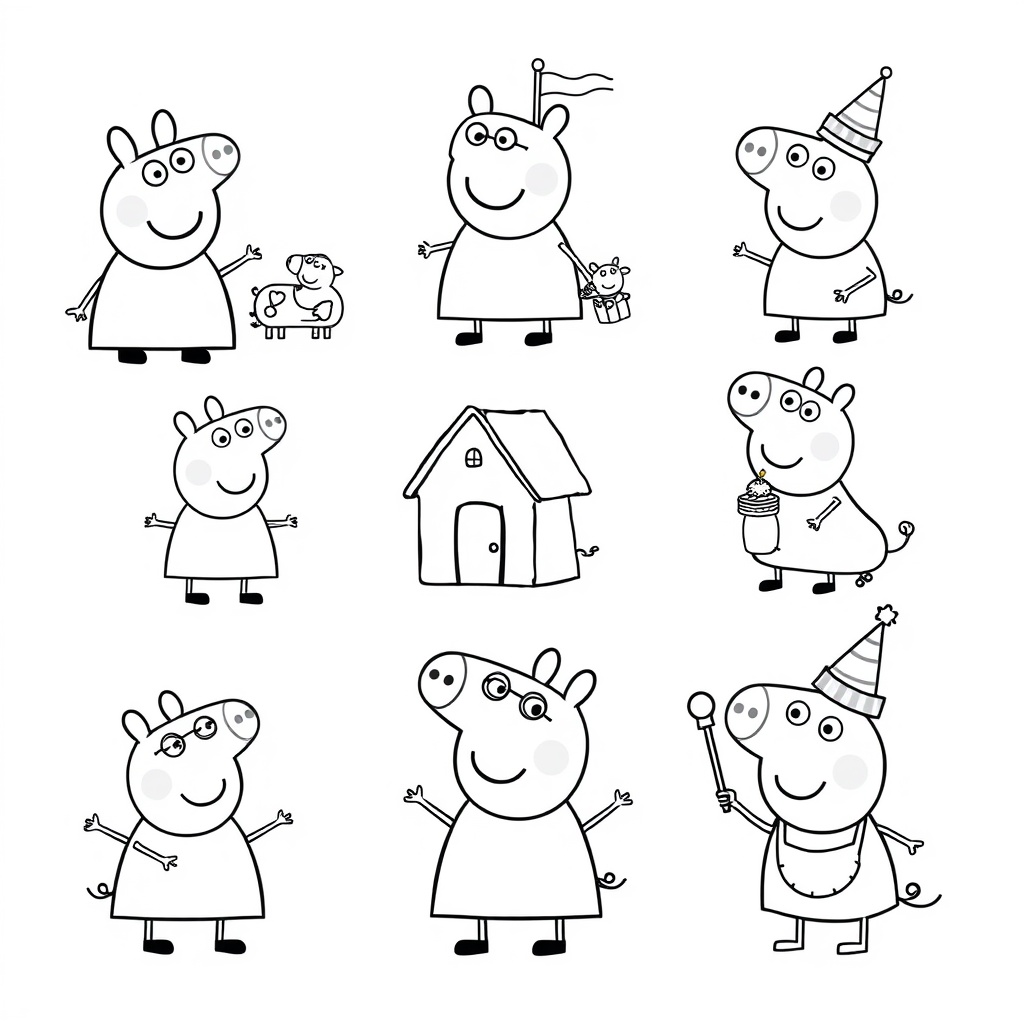 Libro de Colorear: El Mundo de Peppa