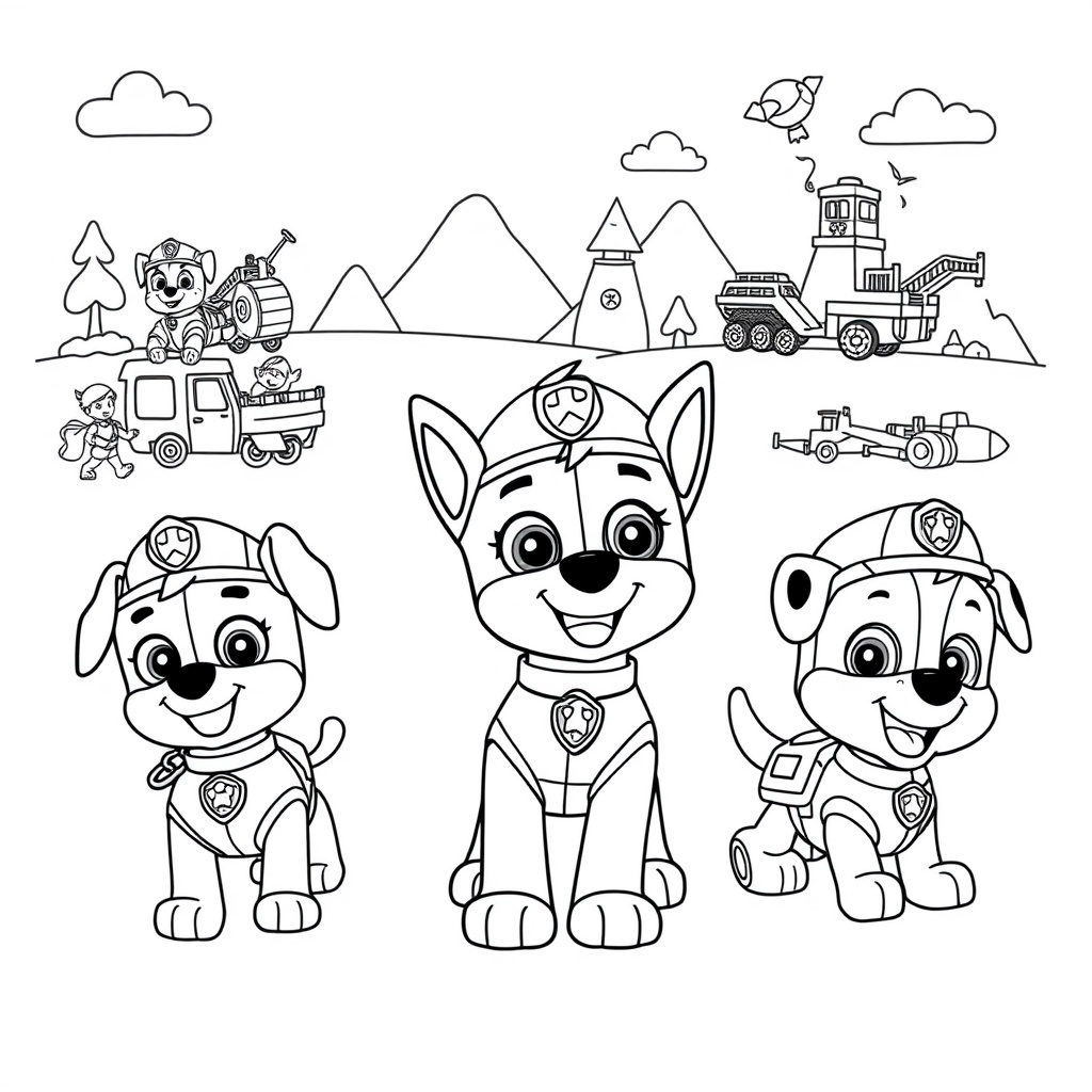Libro para colorear: Patrulla Canina