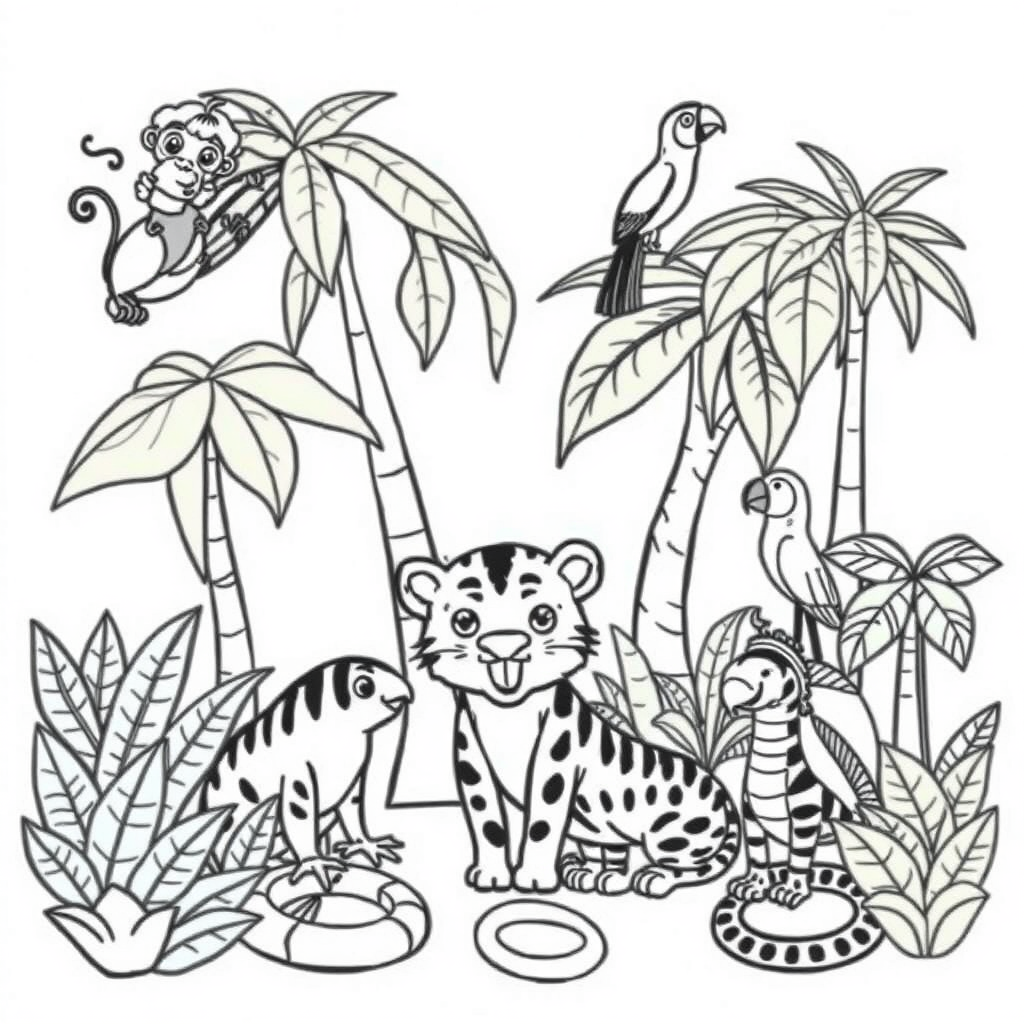 Libro para Colorear de la Jungla