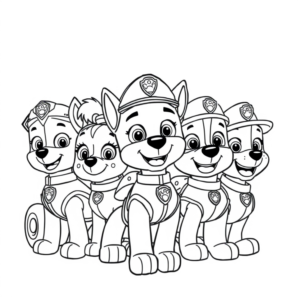 Patrulla Canina - Libro para Colorear para Niños