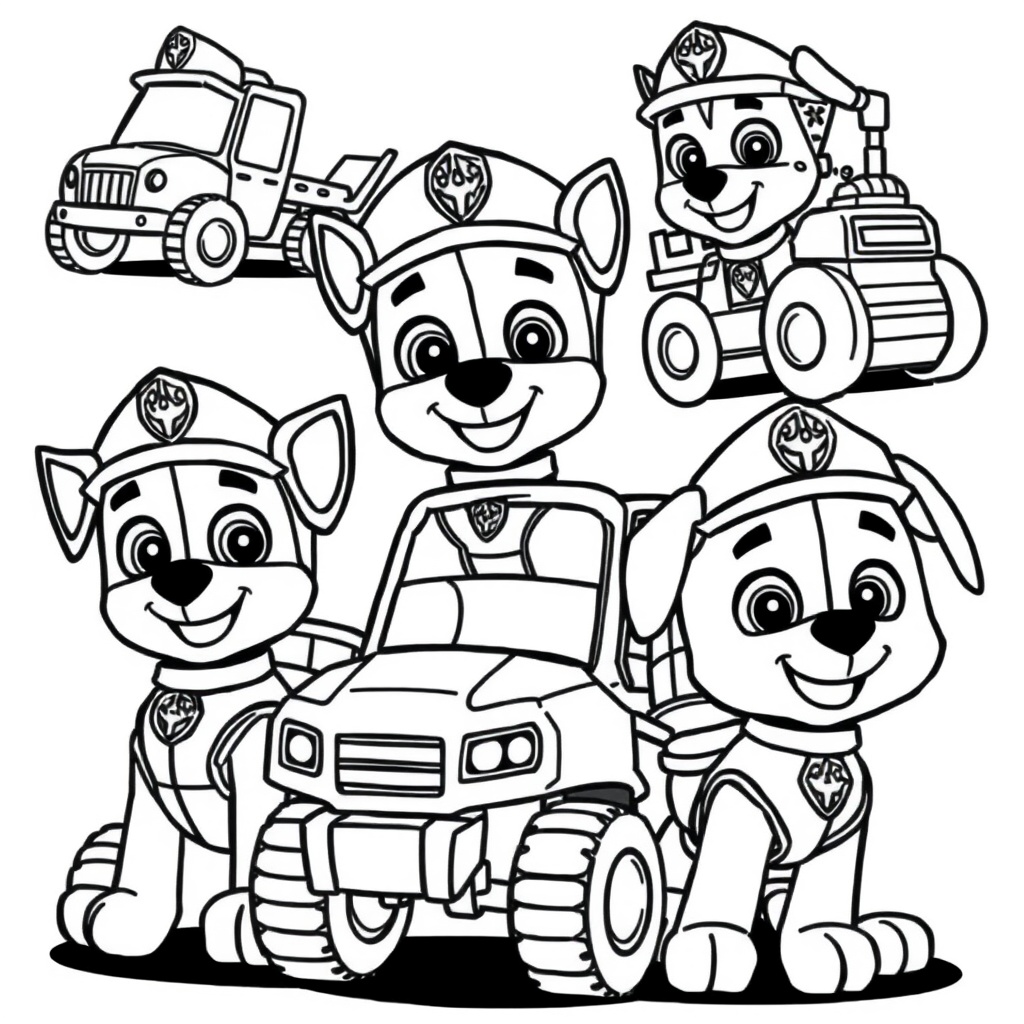 Libro Para Colorear de Patrulla de Cachorros