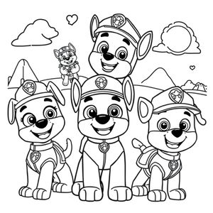 Libro para Colorear de La Patrulla Canina