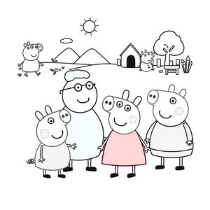 Kolorowanka Świnka Peppa