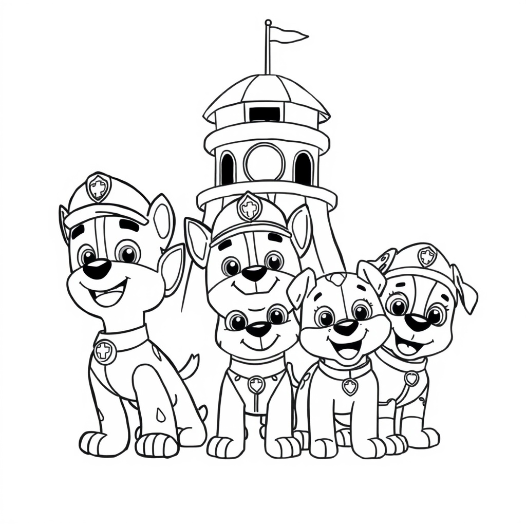 Libro de Colorear Patrulla Canina