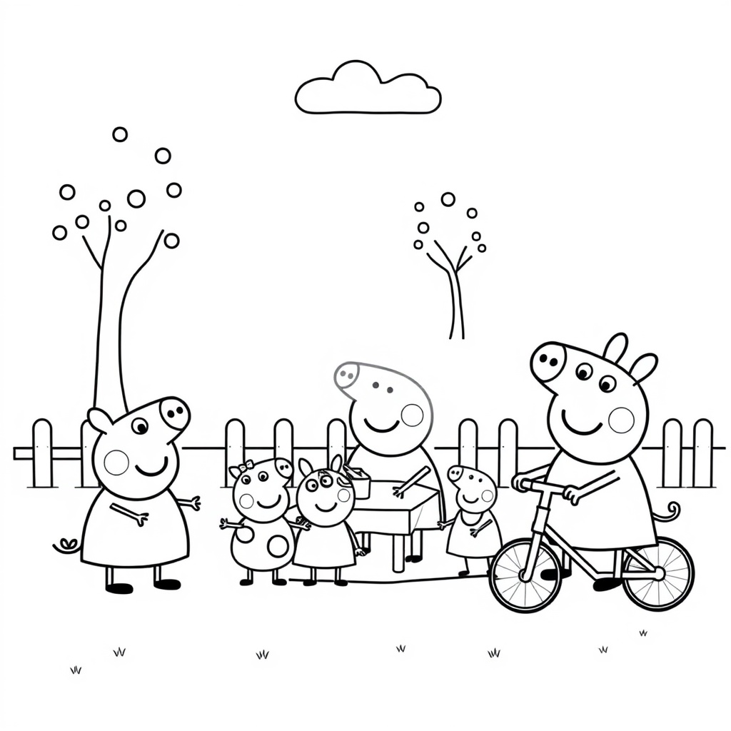 Libro de Colorear Peppa Pig en Acción