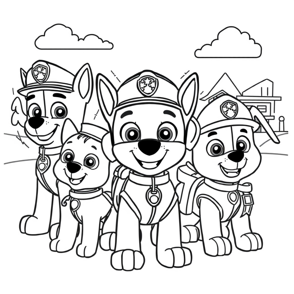Libro para Colorear: Patrulla de Cachorros