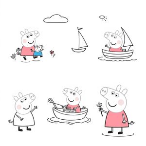 Libro de Colorear de Aventuras de Peppa