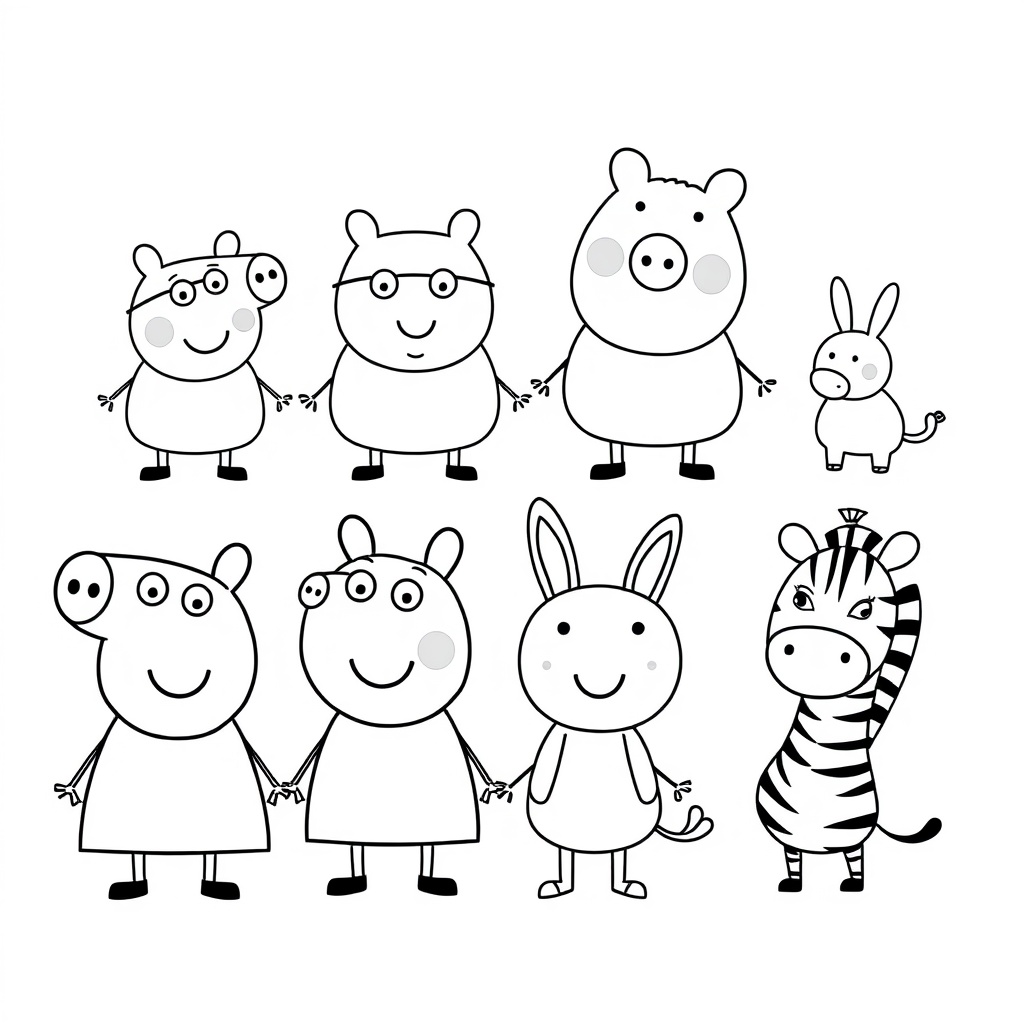 Libro para Colorear: Peppa Pig y Amigos