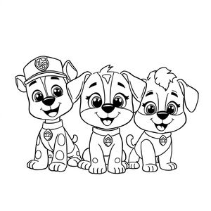 Libro para colorear de héroes Patrulla Canina