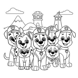 Libro para Colorear de Patrulla de Cachorros