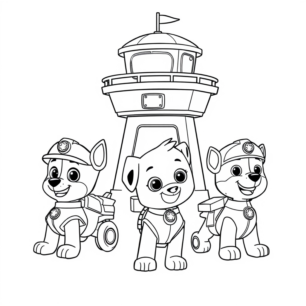 Libro para Colorear de Patrulla de Cachorros