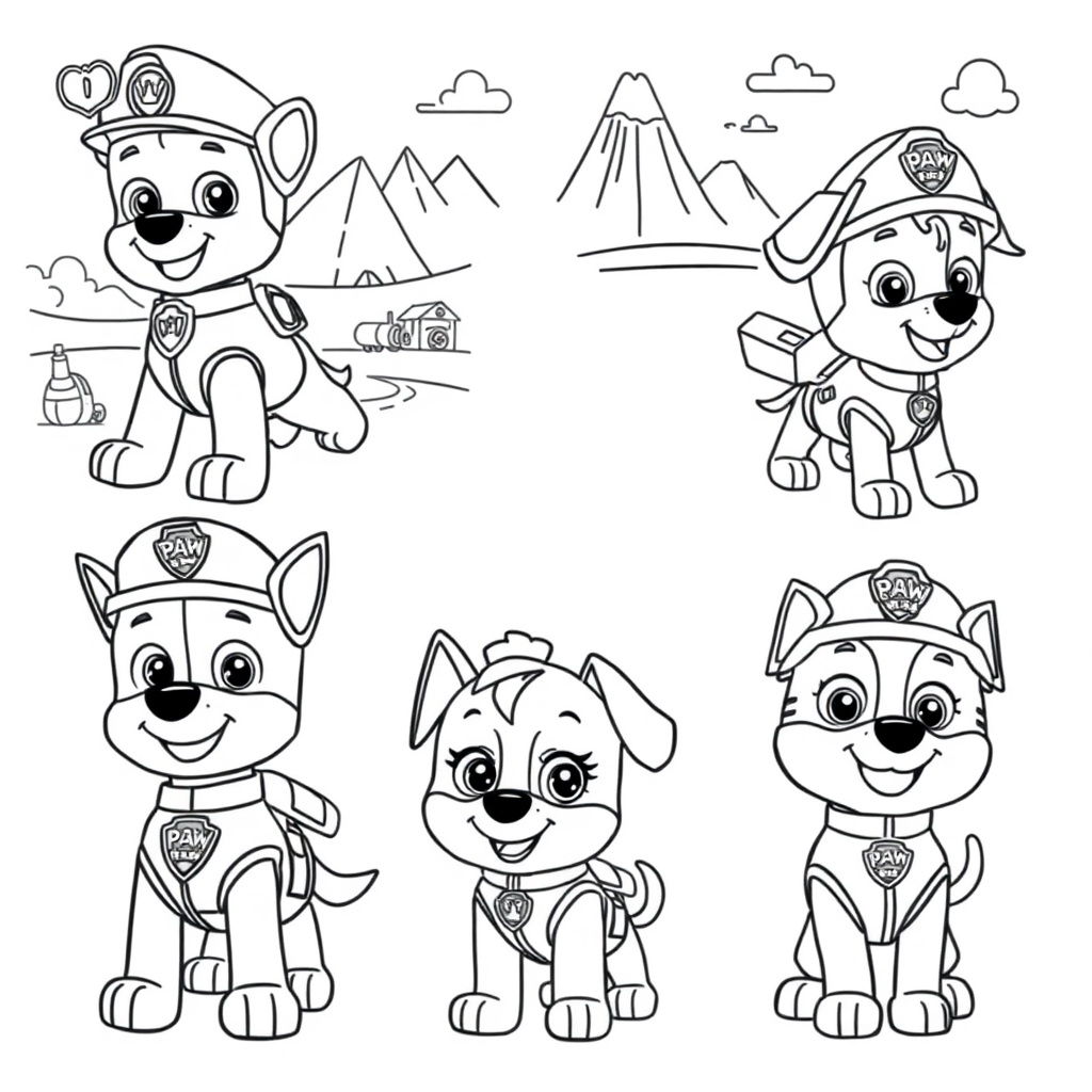 Libro para Colorear de La Patrulla Canina