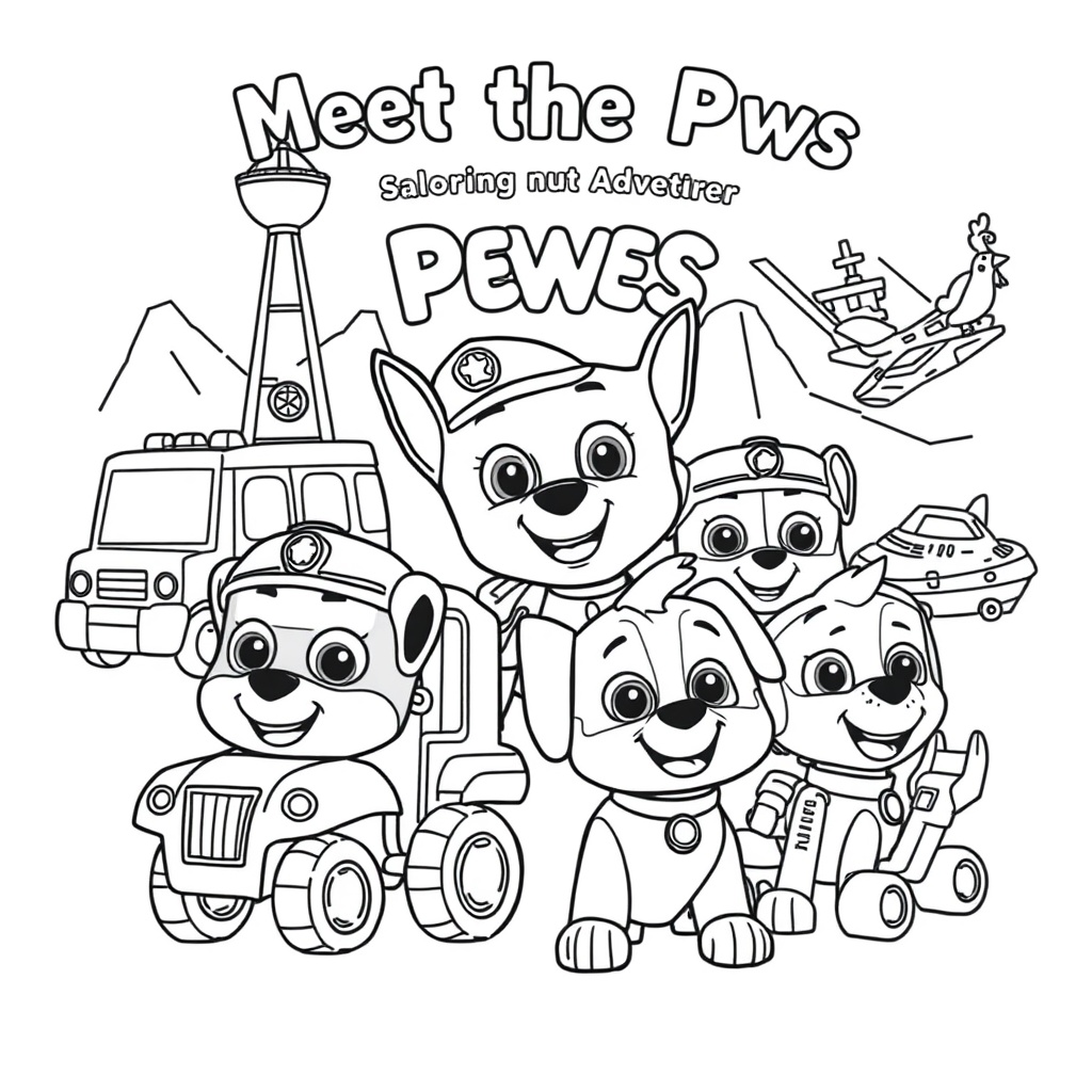 Libro para Colorear Patrulla de Cachorros